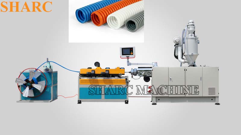 PVC PE PP single wall corrugated pipe production line