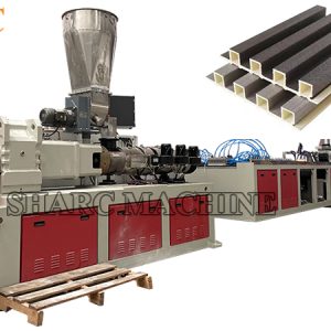 WPC fluted panel making machine