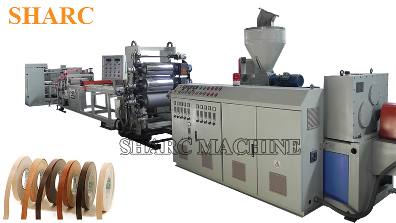 Single Screw PVC Edge Band Extrusion Machine