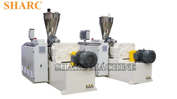 Conical twin screw extruder machine from sharc machine