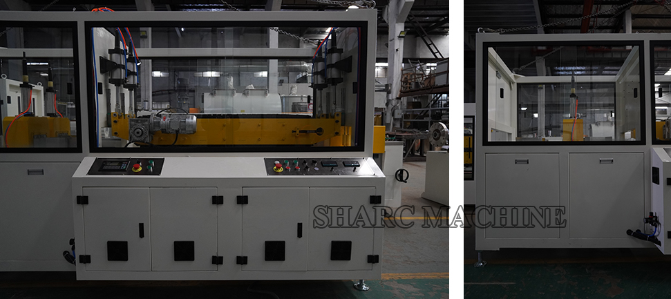 double cavity PVC corner profile machine