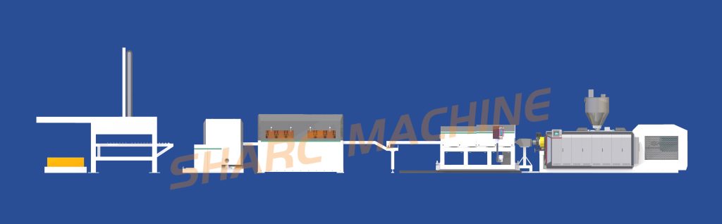 WPC cabinet door foam board extrusion production line