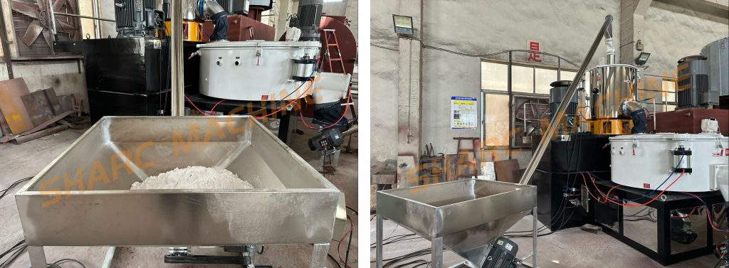 PVC mixer machine and vibration sieve