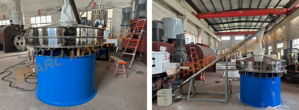 PVC mixer machine and vibration sieve