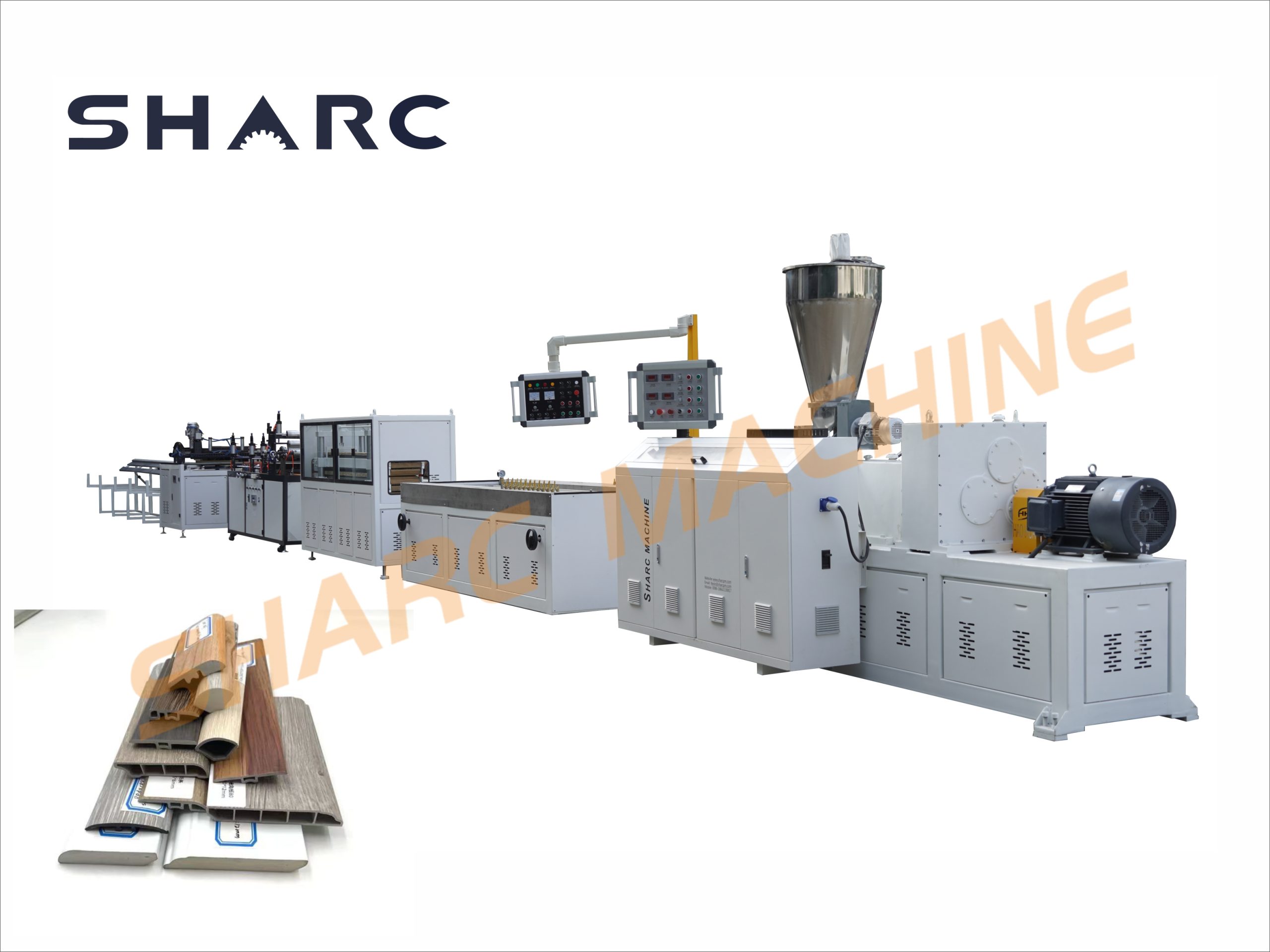 PVC skirting profiles production line