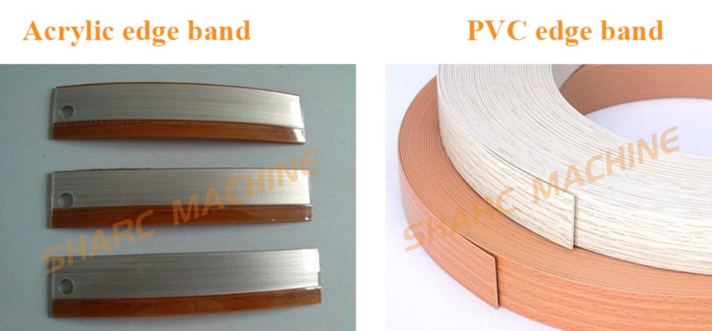 transparent PVC ABS acrylic edge band