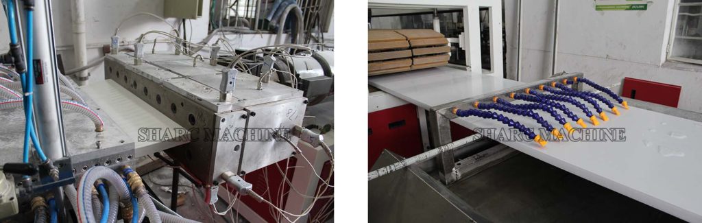 PVC door broad production line