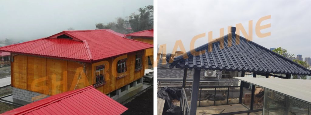 PVC resin tile extrusion production line