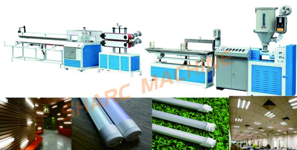 PC light cover profile extrusion line machine